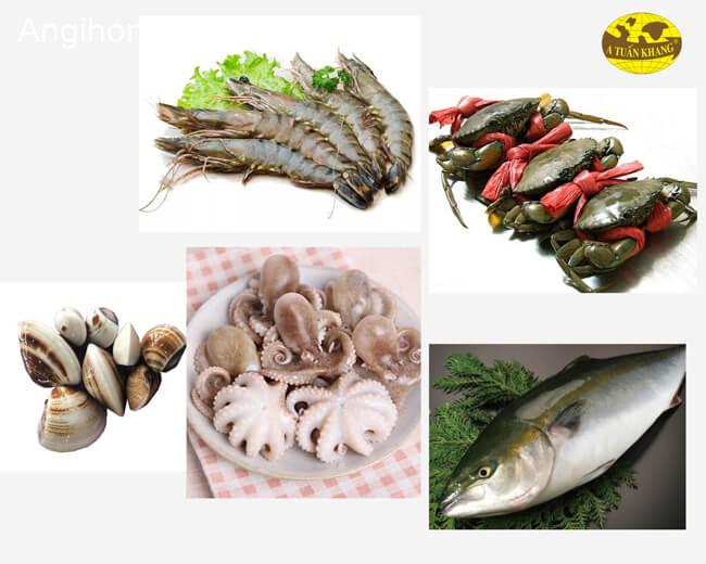 Hàm lượng dưỡng chất các loại hải sản